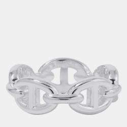 مملوكة مسبقًا Hermes Chaine D'Ancre Anchene Ring Size Pm/53/#13 Sv925