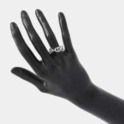 Pre Owned Hermes Chaine D'Ancre Anchene Ring Size Pm/51/#11 Sv925