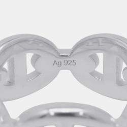 Pre Owned Hermes Chaine D'Ancre Anchene Ring Size Pm/53/#13 Sv925