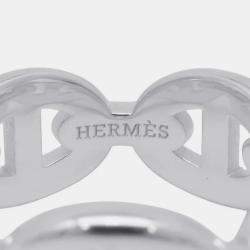 Pre Owned Hermes Chaine D'Ancre Anchene Ring Size Pm/53/#13 Sv925