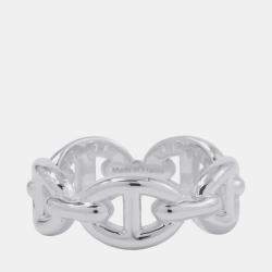 Pre Owned Hermes Chaine D'Ancre Anchene Ring Size Pm/53/#13 Sv925
