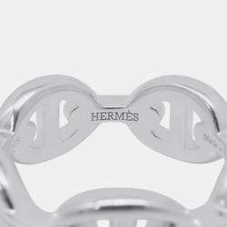 مملوكة مسبقًا Hermes Chaine D'Ancre Anchene Ring Size Pm/51/#11 Sv925
