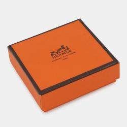 Pre Owned أقراط هيرمس كاج دو آش H مكعب فاتح أزرق معدن