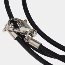 مملوكة مسبقًا Hermes Annee Des Fleuves Hippopotamus Choker Necklace Silver