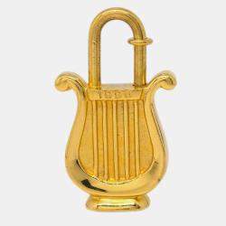 مملوكة مسبقًا Hermes Harp 1996 Cadena Padlock Gold Small