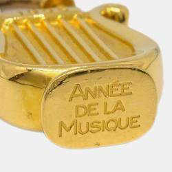 مملوكة مسبقًا Hermes Harp 1996 Cadena Padlock Gold Small