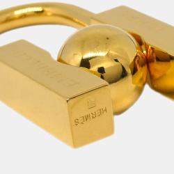 Pre Owned Hermes 2001 Earth Cadena Padlock Gold Small