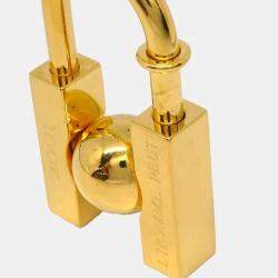 Pre Owned Hermes 2001 Earth Cadena Padlock Gold Small