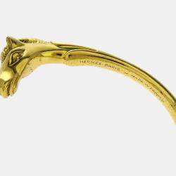 مملوكة مسبقًا Hermes Cheval Horse Bracelet Bangle Gold