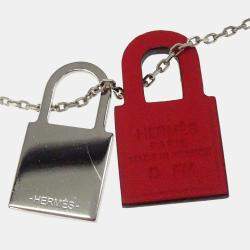 Pre Owned Hermes O'Kelly Pendant Necklace Chain Silver Sv925