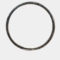 مملوكة مسبقًا Hermes 18K White Gold Diamond Small H d'Ancre Ring Size 54