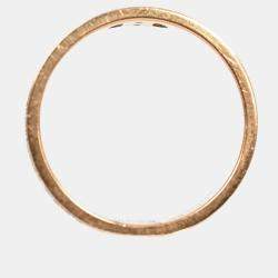 Pre Owned خاتم هيرمس دانكر اتش الماس ذهب وردي عيار 18 صغير مقاس 56