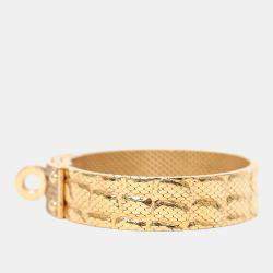 Pre Owned Hermes 18K Rose Gold Diamonds Milanese Mesh Kelly Bracelet