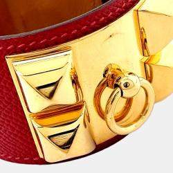 Pre Owned Hermes Leather Collier De Ciens Bracelet