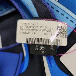 مملوكة مسبقًا Hermes Silk Blue Giant Triangle Scarf