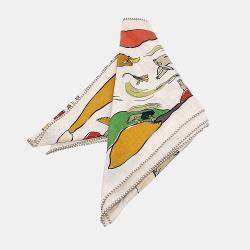 Pre Owned وشاح هيرمس مثلث عملاق متعدد الألوان