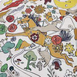 Pre Owned وشاح هيرمس مثلث عملاق متعدد الألوان