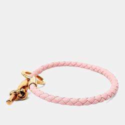 Pre Owned سوار هيرمس جلد وردي جلينان