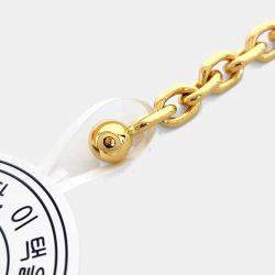 Pre Owned حلقة مفاتيح معدنية هيرمس وحلقة قفاز