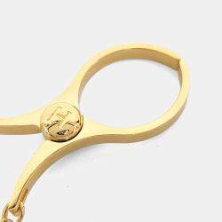 Pre Owned حلقة مفاتيح معدنية هيرمس وحلقة قفاز