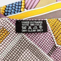 مملوكة مسبقًا وشاح هيرمس حرير متعدد الألوان تويلي