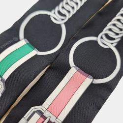 Pre Owned وشاح هيرمس حرير ملون متعدد تويللي