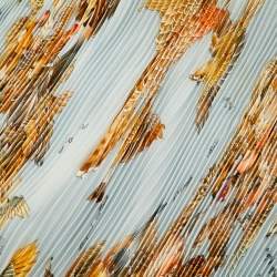 Pre Owned وشاح هيرمس حرير أزرق لانتروس مطوي