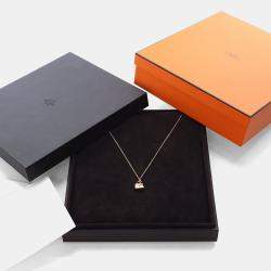 Pre Owned قلادة هيرمس أميليت كيلي ذهب وردي 18 قيراط