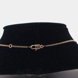 Pre Owned قلادة هيرمس أميليت كيلي ذهب وردي 18 قيراط