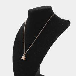 Pre Owned قلادة هيرمس أميليت كيلي ذهب وردي 18 قيراط