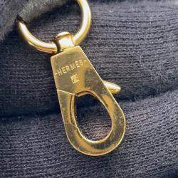 Pre Owned Hermes Bandouliere Tracery Strap Black/Blue Encre Epsom