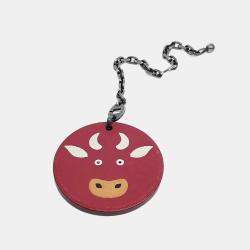 Pre Owned Hermes Silver Chain Bull Bag Charm