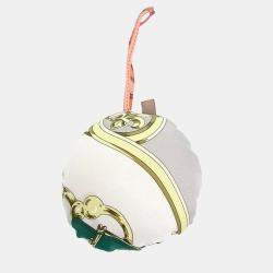 Pre Owned Hermes Petit Hache Silk Bag Charm