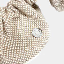 Pre Owned ربطة شعر هيرمس قماش بيج