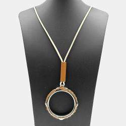 مملوكة مسبقًا عقد هيرميس جلد وفضي اللون