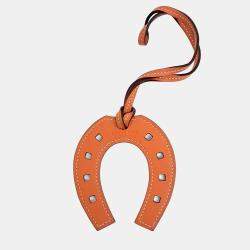 مملوكة مسبقًا Hermes Orange Leather Horseshoe Bag