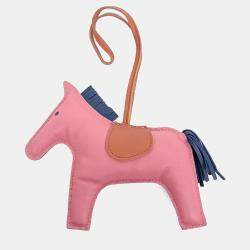 مملوكة مسبقًا Hermes Pink Leather Rodeo Bag Large