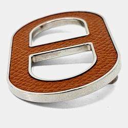 مملوكة مسبقًا بروش جلد برتقالي هيرمس شاندال