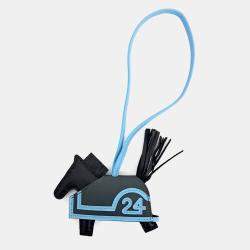 Pre Owned حلية حقيبة هيرميس روبيو أزرق أسود صغيرة