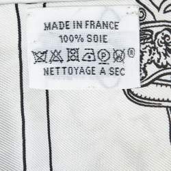 Pre Owned Hermès Black Brides de Gala en Fleurs Silk Twilly 