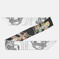 Pre Owned Hermès Black Brides de Gala en Fleurs Silk Twilly 