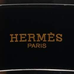 مملوكة مسبقًا سوار هيرمس كلوس دو ترومب عريض مطلي بلااديوم إيتميل