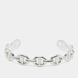 مملوكة مسبقًا Hermes Chain d'Ancre Sterling Silver Bracelet