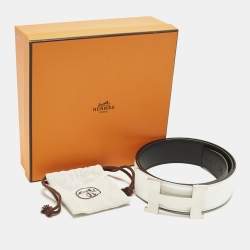 مملوكة مسبقًا حزام هيرمس إبزيم حرف إتش مطلي ذهب مصقول كونستانس تمساح بوروسوس كاكتوس 85 سم