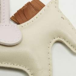 Pre Owned تميمة هيرميس ميلو جلد وشعر حصان نوير/منت/ماغنوليا روديو بنك صغيرة