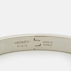 مملوكة مسبقًا Hermès Mini Clic Chain De Ancre Enamel Two Tone Metal Bracelet