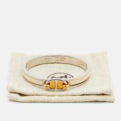 مملوكة مسبقًا Hermès Mini Clic Chain De Ancre Enamel Two Tone Metal Bracelet