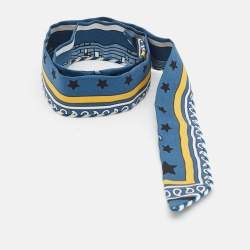 Pre Owned Hermes Bleu Ardoise Hermes-Paris Station Silk Candy Doll Twilly