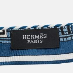 Pre Owned Hermes Bleu Ardoise Hermes-Paris Station Silk Candy Doll Twilly