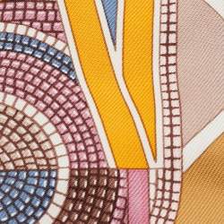 Pre Owned Hermès Pink/Beige L'art Indien des Plaines Silk Twilly 